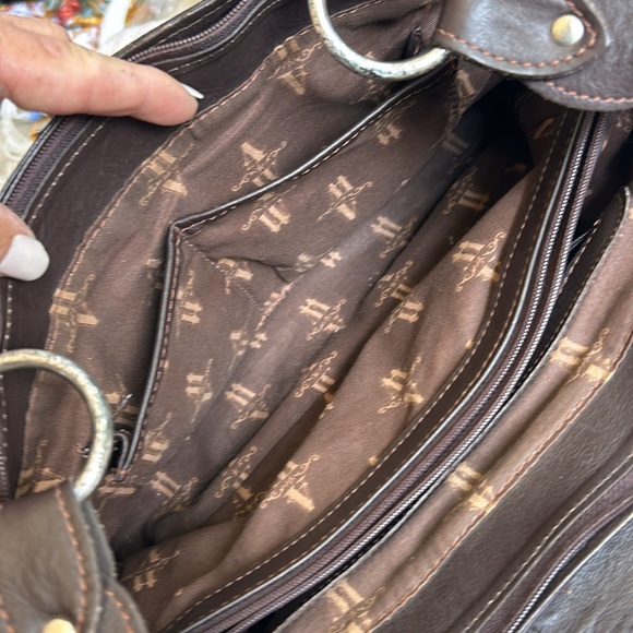 American West Purse & wallet. Genuine embossed  leather & soft  brindle hide - Picture 5 of 16